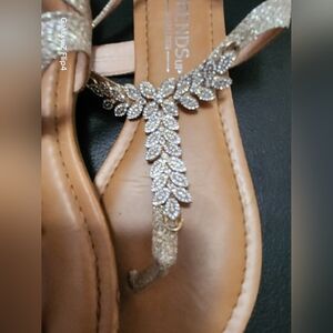 Sandals with rhinestones